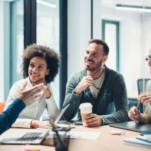 Group of business persons having a meeting in the office