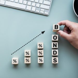 Bonds or financial management concepts. investment plan.money market forecasting