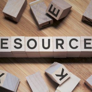 Resources Word In Wooden Cube