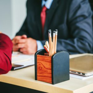 Boss explaining job position in office